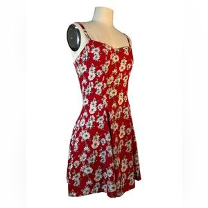 Flower print vintage grunge dress